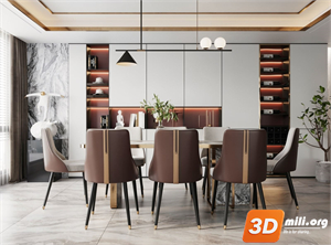 Dining Table Set Skp Files